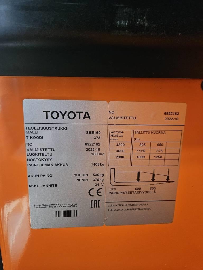 Toyota BT SSE160 Ajettavat pinoamisvaunut